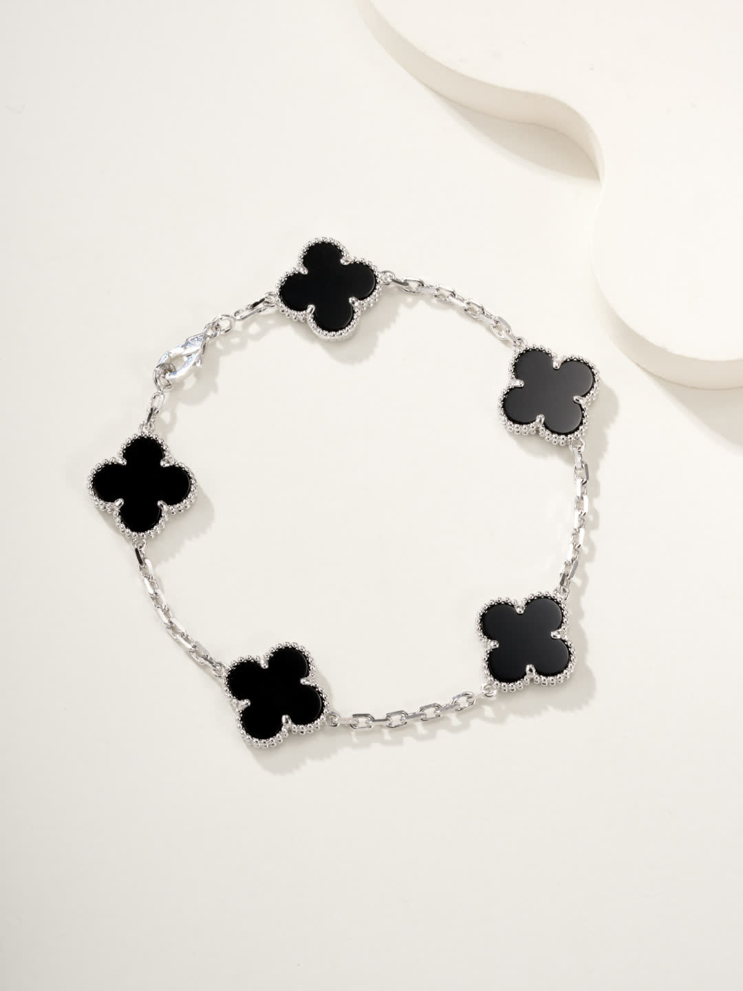 Van Cleef & Arpels Magic Alhambra Black Enamel Bracelet